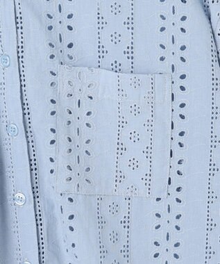 ANY L エンブロイダリーシャツ サックス