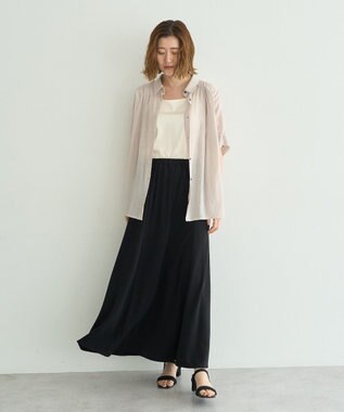 YECCA VECCA 【接触冷感】カットマーメイドスカート Black