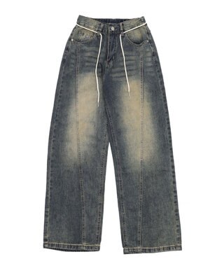 WEGO ウォッシュストリングデニム デニム中濃色