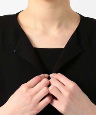 自由区 FORMAL 【洗える】セオアルファバラシャ ウォッシャブル ワンピース ブラック系