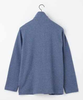 JOSEPH ABBOUD MOUNTAIN 【オーガニックコットン使用/ 柔らかな肌触り】 ハイネックジップ ブルゾン ブルー系