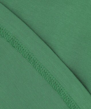 自由区 L 【放湿性/保湿性】イージートップス タックディテール カットソー グリーン系