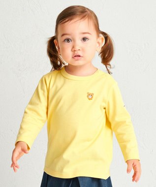 MIKI HOUSE HOT BISCUITS 【70-120cm】【Everyday Series】ワンポイント 長袖Tシャツ