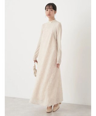 earth music&ecology フラワージャガードキャミワンピース Ivory