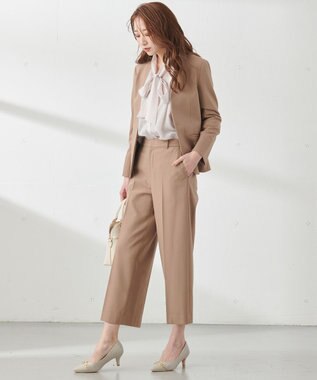 ANY SIS 【美人百花11月号掲載】シャドーチェックボウタイ ブラウス ローズグレー