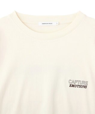 AMERICAN HOLIC NURTURING 刺繍ロゴロンT Ivory