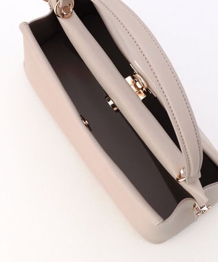 ANY SIS 【2WAY】スクエアミディトート バッグ ライトグレー