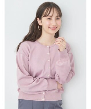 earth music&ecology ＵＶカット加工　ベーシックカーディガン Light Pink