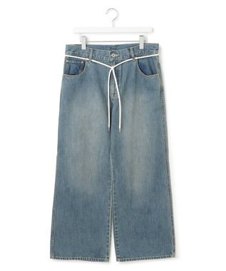 【UNISEX】ウォッシュドワイド デニムパンツ