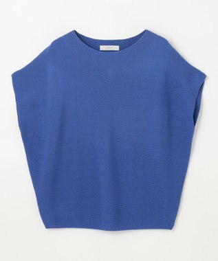 ANY 【新色追加/14色展開】アクリルガーターフレンチスリーブニット ブルー