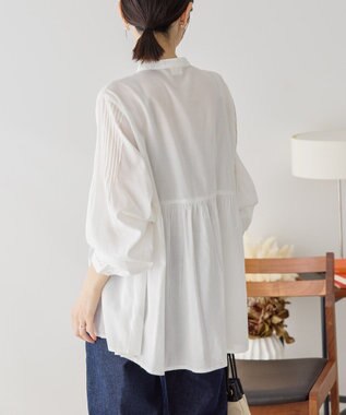 AMERICAN HOLIC バンドカラーピンタックブラウス Off White