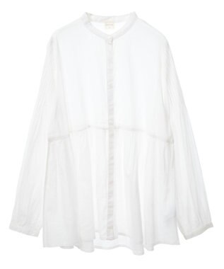 AMERICAN HOLIC バンドカラーピンタックブラウス Off White