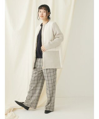 CRAFT STANDARD BOUTIQUE センタープレスチェックパンツ Check Beige