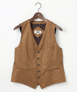 JOSEPH ABBOUD 【ストレッチ/スウェードタッチ/JAPANファブリック】コマ スウェード ベスト キャメル系