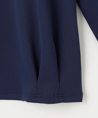 23区GOLF 【WOMEN】ライトダンボール モックネックシャツ ネイビー系