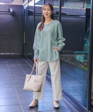 Tiaclasse 【ダブルクロス】ワイドパンツ グレージュ