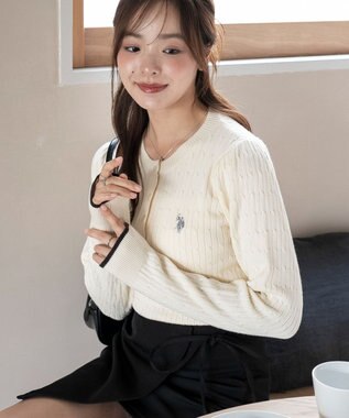 WEGO 【WEB限定/25年秋冬新作】別注USPOLOヘンリーネックニットPO