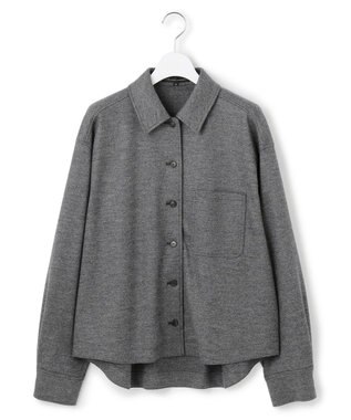 23区 【滝沢眞規子さん着用/VERY掲載/洗える】ウールミルドジャージー シャツ グレー系