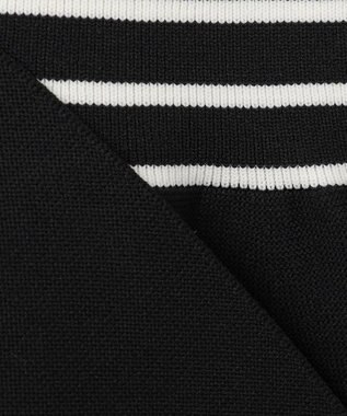 ANY SIS 【洗える】スポンディッシュペプラム ニット ブラック×オフ