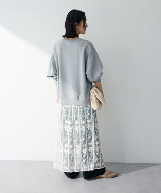 Green Parks オーバーサイズロゴ裏毛プルオーバー Gray Mixture