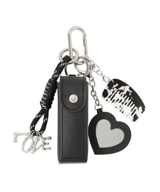 earth music&ecology リップケース付きマルチハートチャーム Black