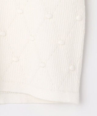 組曲 L 【先行予約・WEB限定】ポップコーンアーガイルスキッパー ニット ホワイト系