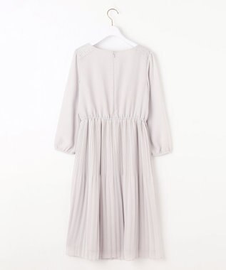 ANY SIS 【洗える】フェミニンプリーツ ワンピース ライトグレー