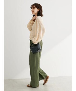 Green Parks ・ｆｕｒｒｙ　ｒａｔｅ　シアー×ギャザープルオーバー Light Beige