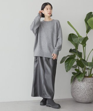 AMERICAN HOLIC ラグランラメニットプルオーバー Gray Mixture