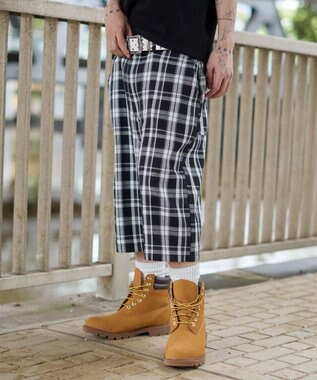 WEGO バギーチェックショーツ ブラックチェック1