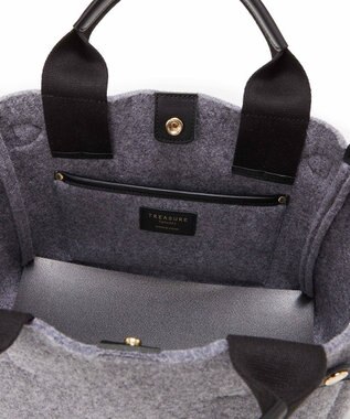 TOPKAPI 【TREASURE TOPKAPI】イタリアンフェルト サイドベルト トートバッグ グレー