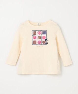 組曲 KIDS 【90-100㎝】チョコレートボックス Tシャツ バニラ系