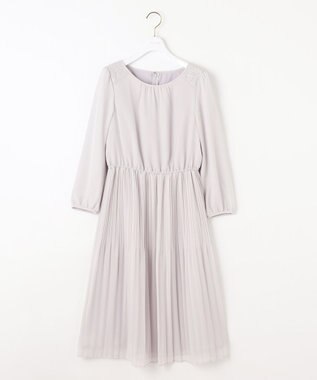ANY SIS 【洗える】フェミニンプリーツ ワンピース ライトグレー