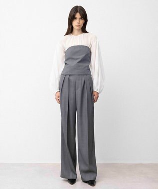 NAVE 【Nave】ウールポリエステルツイル ビスチェ トップグレー系