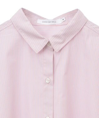 AMERICAN HOLIC イージーケアブロードシャツ Stripe Pink