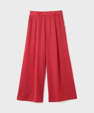 GRACE CONTINENTAL リネンタッチタックパンツ レッド