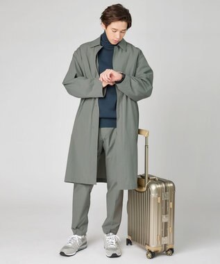 UNFILO MENS MOVE TEX タートルネック ニット ピーコックグリーン系