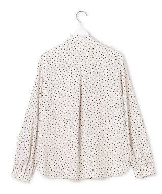 23区 【先行予約】ランダムドットプリント タックブラウス ベージュ系