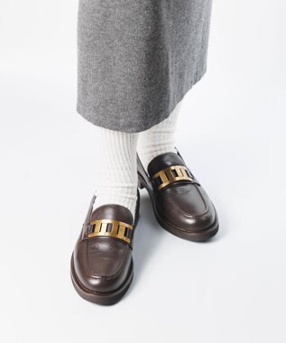 BONTRE 【Oggi 2月号掲載】【LucaGrossi/ルカグロッシ】幾何学ビットローファー/K072M-UA