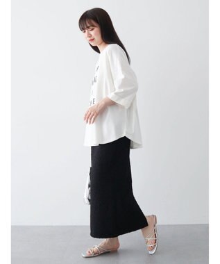 Green Parks インド綿 BIGサイズブロックロゴ半袖プルオーバー Off White