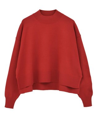 earth music&ecology 【毛玉防止 / 洗濯機洗い可】選べる丈ハイネックニット Red