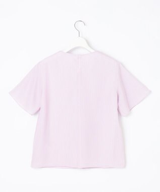 J.PRESS LADIES 【イージーケア】シアーストライプ カットソー ふじ色系