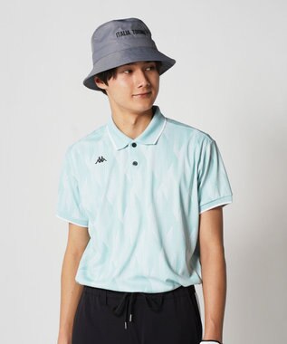 FILA GOLF／marie claire 【Kappa】柄半袖ポロシャツ グリーン