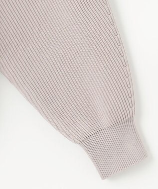 自由区 L 【洗える】パールディティール クルーネックニット ライトグレー系