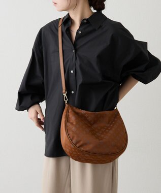 russet ナイロンジャガード2WAYショルダーバッグ(CE-1620) Camel/Gray