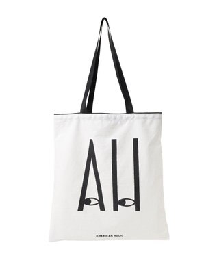 AMERICAN HOLIC カラーハンドルホリホリトートバッグ Black