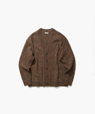 ATON BABY WOOL MOULINE | オーバーサイズカーディガン - UNISEX BROWN