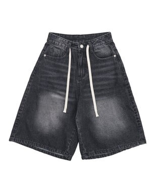 WEGO ブラストデニムハーフパンツ ブラック