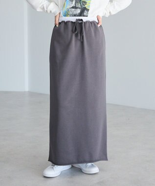 CRAFT STANDARD BOUTIQUE ダブルウェストカットソーロングスカート Dark Gray