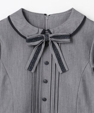 組曲 KIDS 【150-170㎝】 クラシカルグレーワンピース グレー